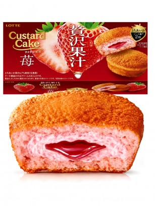 Pastelitos Custard Cakes Fresa Tochiaika | Lotte | 174g.